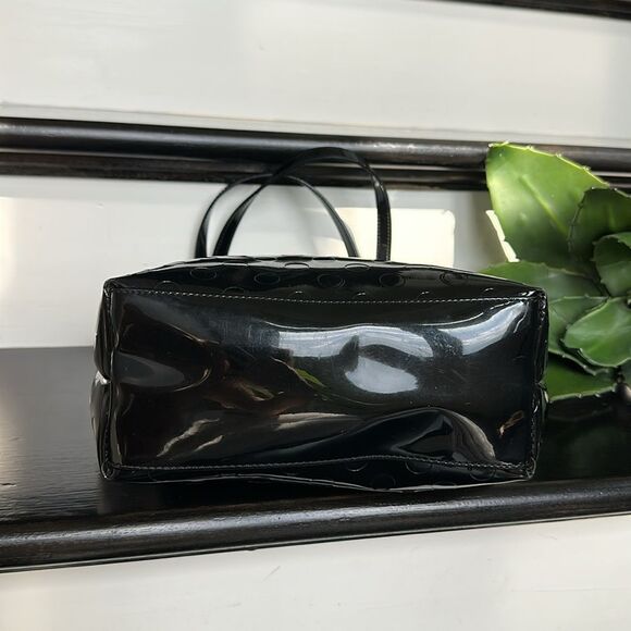 Kate Spade genuine patent leather polkadot embossed shoulder tote handbag purse - Picture 8 of 10